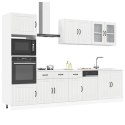 ZESTAW SZAFEK KUCHENNYCH 7 -CZĘŚCIOWY LUCCA BIAŁY POŁYSK