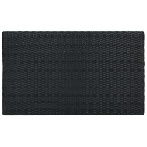 5-CZ. ZESTAW MEBLI BAROWYCH Z PODŁOKIETNIKAMI CZARNY RATTAN