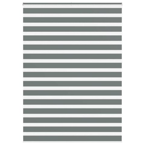 VidaXL Roleta zebra, ciemnoszara, szerokość tkaniny 150,9cm, poliester