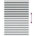 VidaXL Roleta zebra, ciemnoszara, szerokość tkaniny 150,9cm, poliester