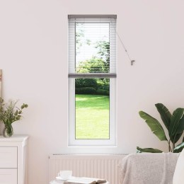 ŻALUZJE WENECKIE Z ZASŁONAMI SREBRNY 130X40CM ALUMINIUM