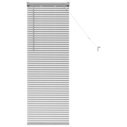 ŻALUZJE WENECKIE Z ZASŁONAMI SREBRNY 130X45CM ALUMINIUM