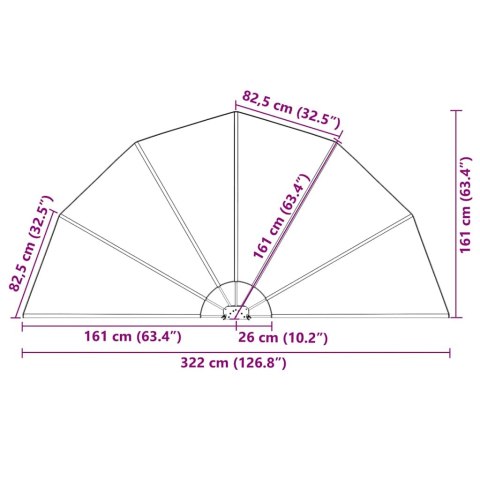 SKŁADANY PARAWAN TARASOWY TERAKOTA 160CM