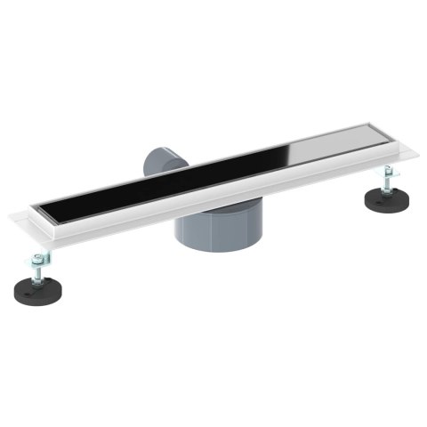 ODPŁYW PRYSZNICOWY Z SZKLANĄ POKRYWĄ I SYFONEM 360° 50CM