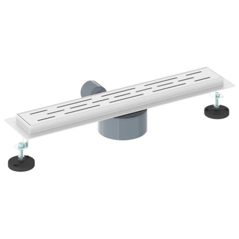 ODPŁYW PRYSZNICOWY Z SZKLANĄ POKRYWĄ I SYFONEM 360° 50CM