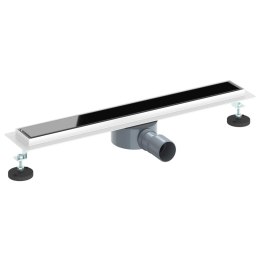 ODPŁYW PRYSZNICOWY Z SZKLANĄ POKRYWĄ I SYFONEM 360° 60CM