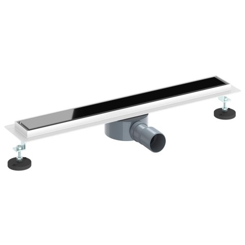 ODPŁYW PRYSZNICOWY Z SZKLANĄ POKRYWĄ I SYFONEM 360° 60CM