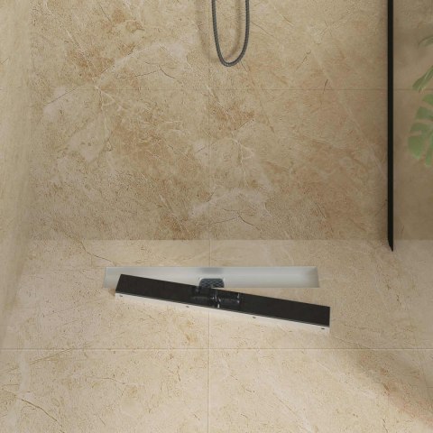 ODPŁYW PRYSZNICOWY Z SZKLANĄ POKRYWĄ I SYFONEM 360° 60CM