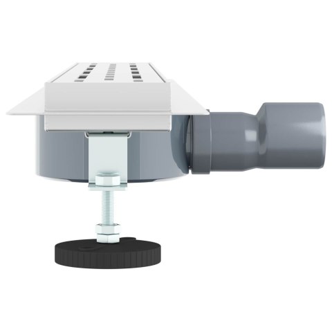 ODPŁYW PRYSZNICOWY Z SZKLANĄ POKRYWĄ I SYFONEM 360° 60CM