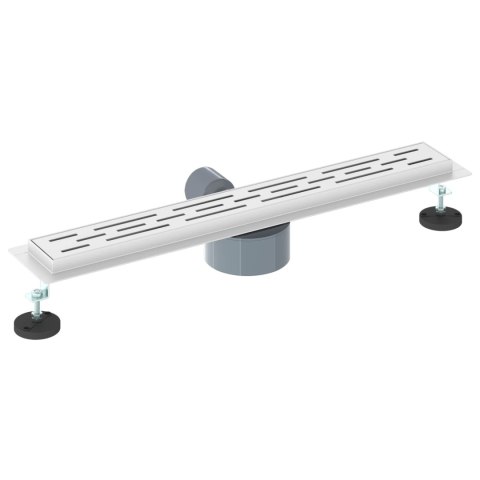 ODPŁYW PRYSZNICOWY Z SZKLANĄ POKRYWĄ I SYFONEM 360° 60CM