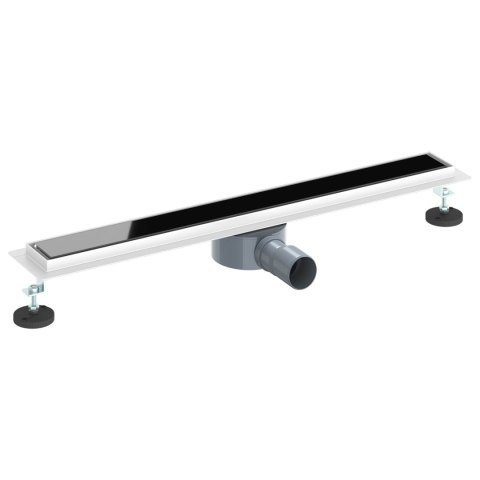 ODPŁYW PRYSZNICOWY Z SZKLANĄ POKRYWĄ I SYFONEM 360° 70CM