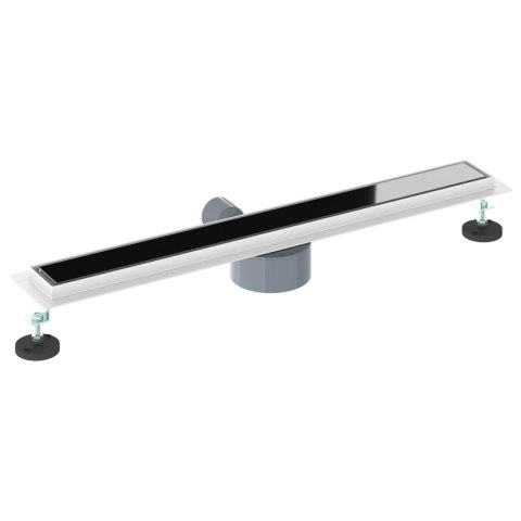 ODPŁYW PRYSZNICOWY Z SZKLANĄ POKRYWĄ I SYFONEM 360° 70CM