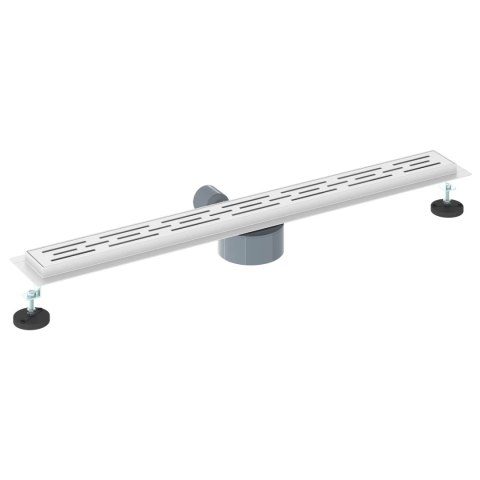 ODPŁYW PRYSZNICOWY Z SZKLANĄ POKRYWĄ I SYFONEM 360° 80CM