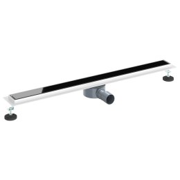 ODPŁYW PRYSZNICOWY Z SZKLANĄ POKRYWĄ I SYFONEM 360° 90CM