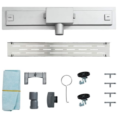 ODWODNIENIE PRYSZNICOWE Z DESIGNEM LINII SREBRNY 80CM