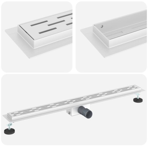 ODWODNIENIE PRYSZNICOWE Z DESIGNEM LINII SREBRNY 90CM