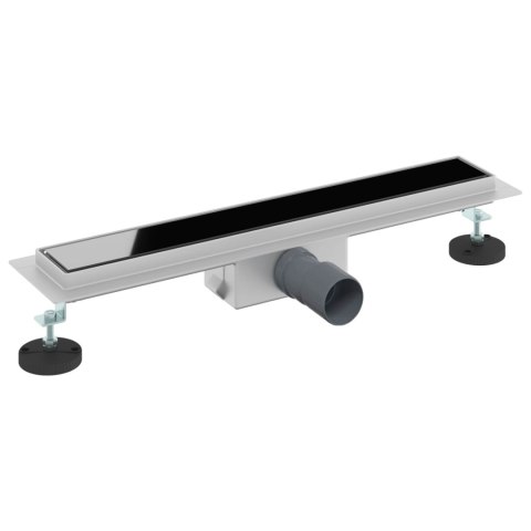 ODWODNIENIE PRYSZNICOWE Z OSŁONĄ SZKLANĄ CZARNY 60CM