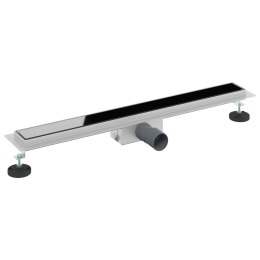 ODWODNIENIE PRYSZNICOWE Z OSŁONĄ SZKLANĄ CZARNY 80CM