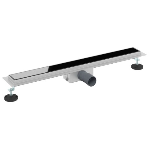 ODWODNIENIE PRYSZNICOWE Z OSŁONĄ SZKLANĄ CZARNY 80CM