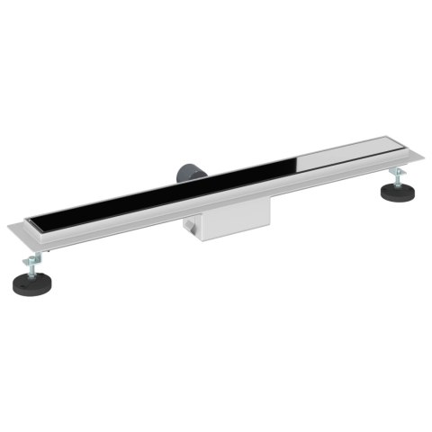 ODWODNIENIE PRYSZNICOWE Z OSŁONĄ SZKLANĄ CZARNY 80CM