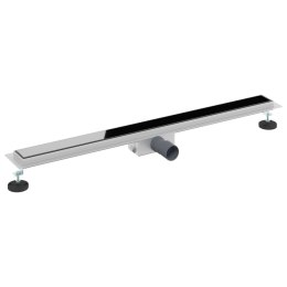 ODWODNIENIE PRYSZNICOWE Z OSŁONĄ SZKLANĄ CZARNY 90CM