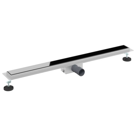 ODWODNIENIE PRYSZNICOWE Z OSŁONĄ SZKLANĄ CZARNY 90CM