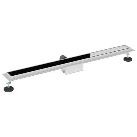 ODWODNIENIE PRYSZNICOWE Z OSŁONĄ SZKLANĄ CZARNY 90CM