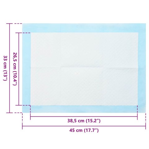 PODKŁAD TRENINGOWY DLA ZWIERZĄT Z WŁÓKNINY 50 PCS 45X 33CM