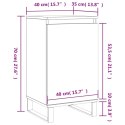 KOMODA SZAROŚĆ BETONU 40X35X70CM