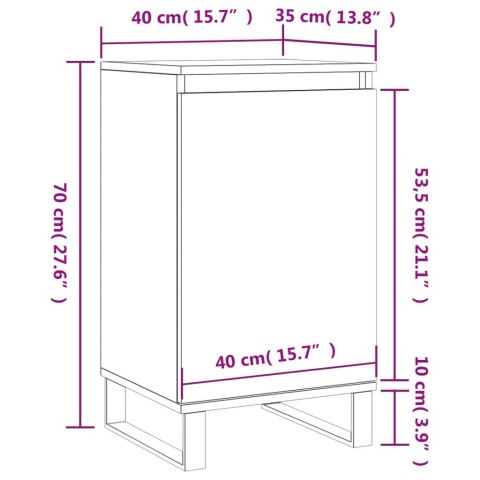 KOMODA SZAROŚĆ BETONU 40X35X70CM