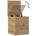 SKRZYNIA 40X42X46 CM DĄB RZEMIEŚLNICZY KUFER BOX SCHOWEK ORGANIZER SIEDZISKO