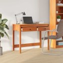 BIURKO NOWOCZESNE BRĄZOWE 100X50X78CM LITE DREWNO SOSNOWE
