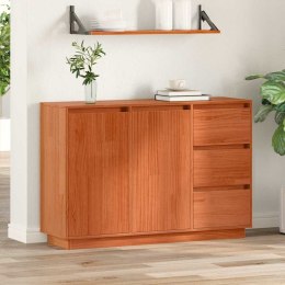 SZAFKA KOMODA BRĄZOWY DĄB 111X34X75CM LITE DREWNO SOSNOWE