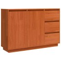 SZAFKA KOMODA BRĄZOWY DĄB 111X34X75CM LITE DREWNO SOSNOWE