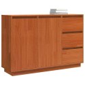SZAFKA KOMODA BRĄZOWY DĄB 111X34X75CM LITE DREWNO SOSNOWE