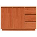 SZAFKA KOMODA BRĄZOWY DĄB 111X34X75CM LITE DREWNO SOSNOWE