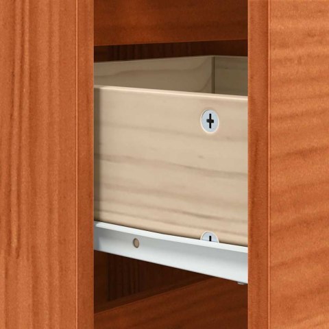 SZAFKA KOMODA BRĄZOWY DĄB 111X34X75CM LITE DREWNO SOSNOWE
