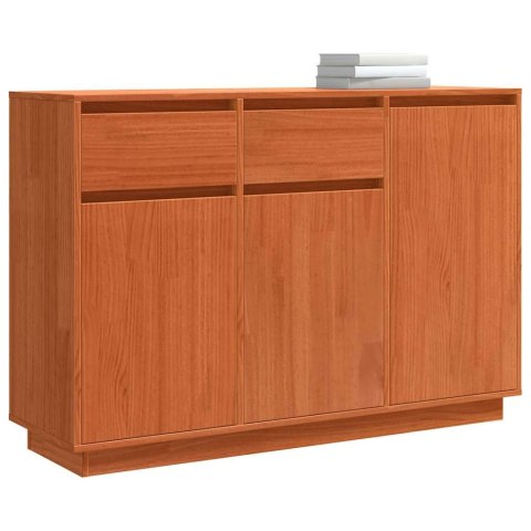 SZAFKA KOMODA WOSKOWY BRĄZ 110X34X75CM LITE DREWNO SOSNOWE
