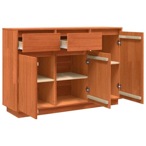 SZAFKA KOMODA WOSKOWY BRĄZ 110X34X75CM LITE DREWNO SOSNOWE