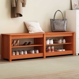 ŁAWKA NA BUTY Z PÓŁKĄ WOSKOWY BRĄZ 160X 36,5X 50CM