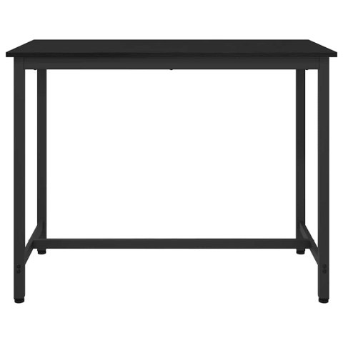 STÓŁ CZARNY DĄB 100X50X76,5CM DREWNO INŻYNIERYJNE I STAL