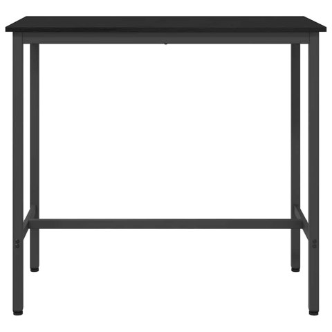 STÓŁ CZARNY DĄB 100X50X90,5CM DREWNO INŻYNIERYJNE I STAL