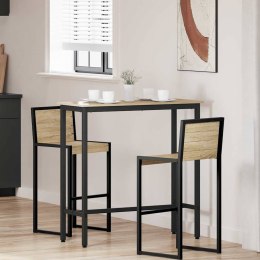 STÓŁ DĄB SONOMA 100X40X100,5CM DREWNO INŻYNIERYJNE I STAL