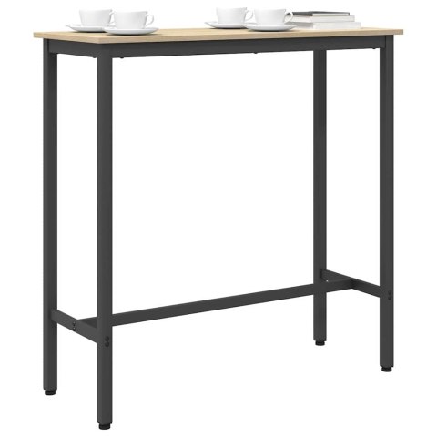 STÓŁ DĄB SONOMA 100X40X100,5CM DREWNO INŻYNIERYJNE I STAL