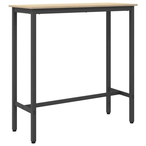 STÓŁ DĄB SONOMA 100X40X100,5CM DREWNO INŻYNIERYJNE I STAL
