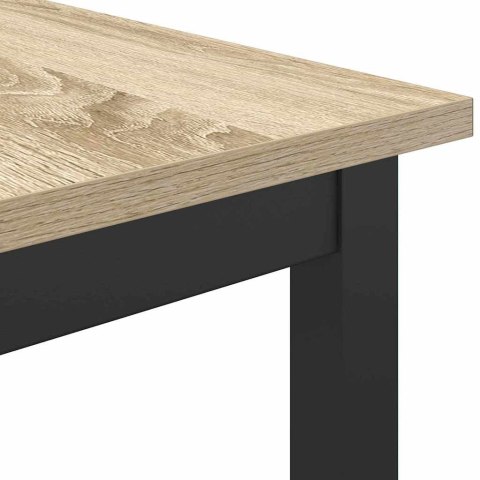 STÓŁ DĄB SONOMA 100X40X100,5CM DREWNO INŻYNIERYJNE I STAL