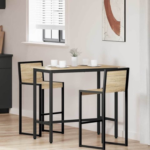 STÓŁ DĄB SONOMA 100X50X90,5CM DREWNO INŻYNIERYJNE I STAL