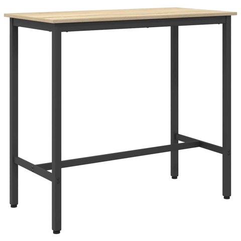 STÓŁ DĄB SONOMA 100X50X90,5CM DREWNO INŻYNIERYJNE I STAL