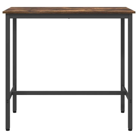 STÓŁ DĄB WĘDZONY 100X50X90,5CM DREWNO INŻYNIERYJNE I STAL