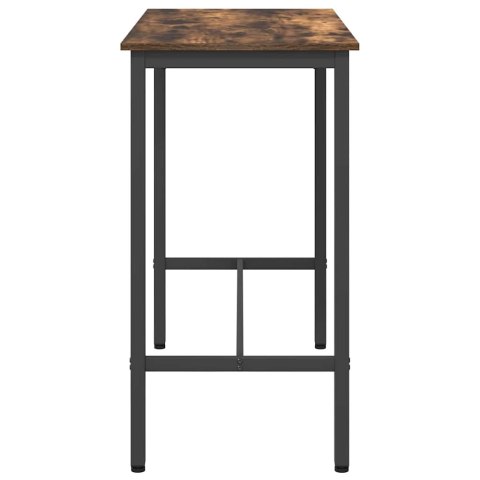 STÓŁ DĄB WĘDZONY 100X50X90,5CM DREWNO INŻYNIERYJNE I STAL